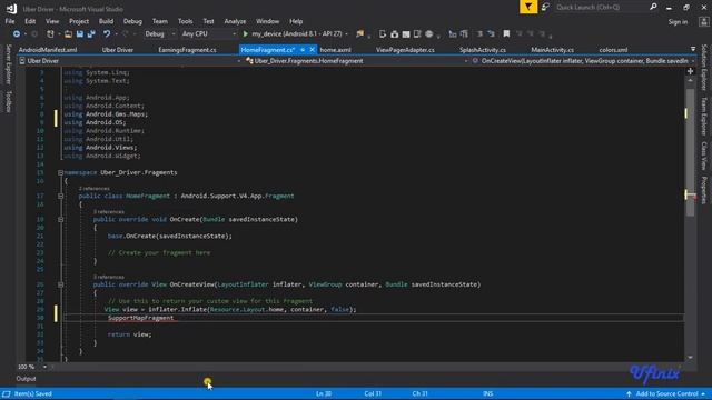 Xamarin Uber Clone - Setting Up Google Map смотреть онлайн