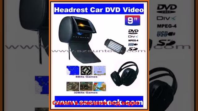 Автомобильный DVD плеер SUNTECK 2 x 9 dvd + wirelss 32 bit + + USB + SD + FM S901HC смотреть онлайн