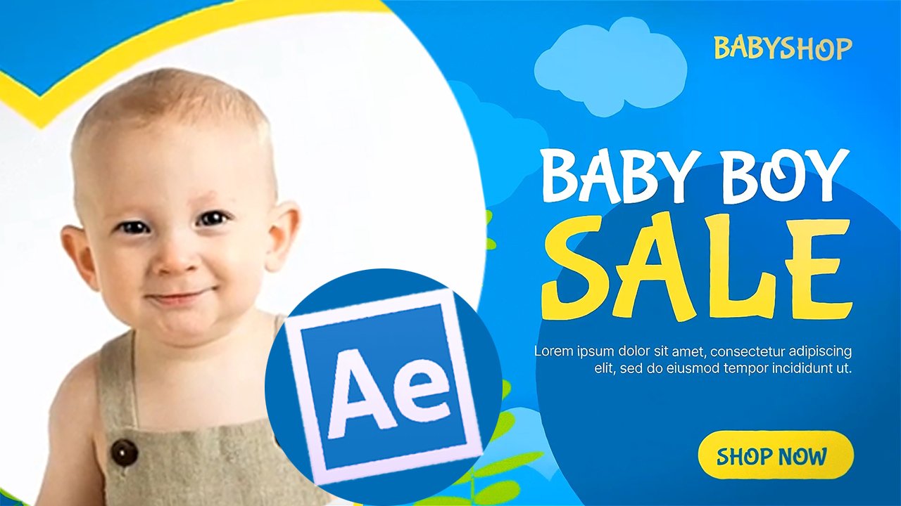 Реклама детского магазина Baby shop fashion promo blue videohive смотреть онлайн