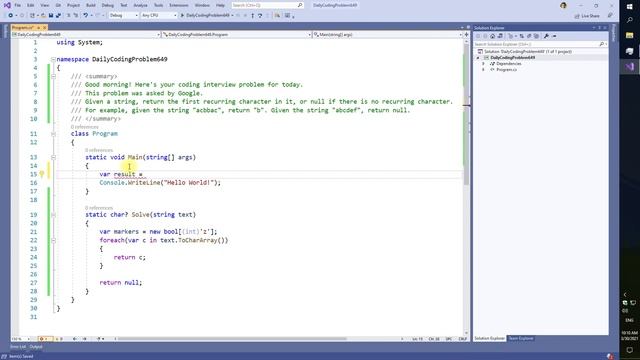 Daily Coding Problem 649 смотреть онлайн