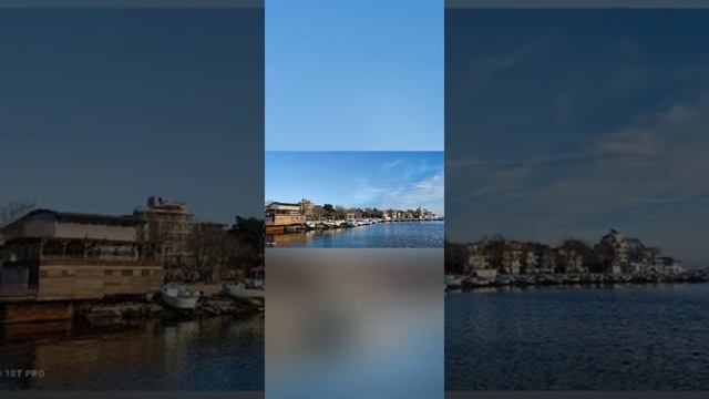 Город Поморие на берегу Черного моря в феврале. смотреть онлайн
