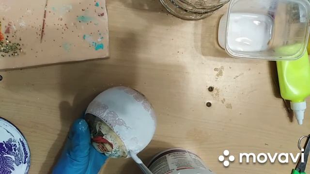 Декупаж на шаре. Мой первый опыт. смотреть онлайн