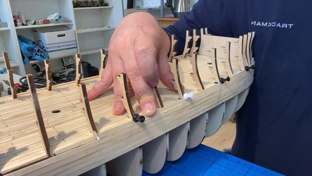 Santa Ana #part4 finishing the first planking of the lower gun deck. смотреть онлайн