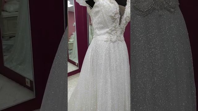 Свадебные платья из ткани с глиттером смотреть онлайн