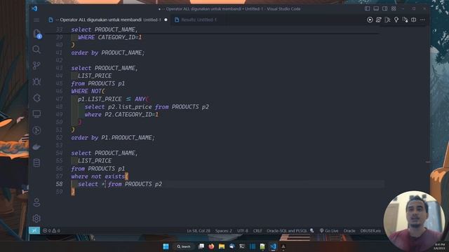 ORACLE DATABASE TUTORIAL #42 OPERATOR ALL смотреть онлайн