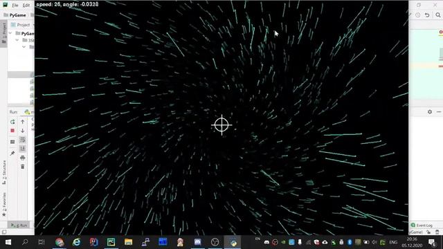 3D starfield on PyGame смотреть онлайн