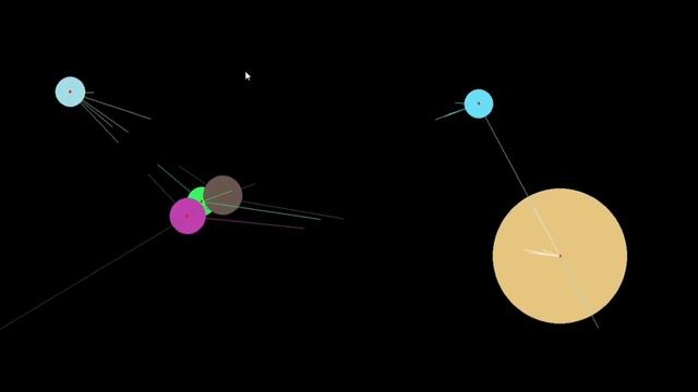 I simulated Gravitational Attraction in Pygame/Python ! #pygame #gamedev #gaming #python смотреть онлайн