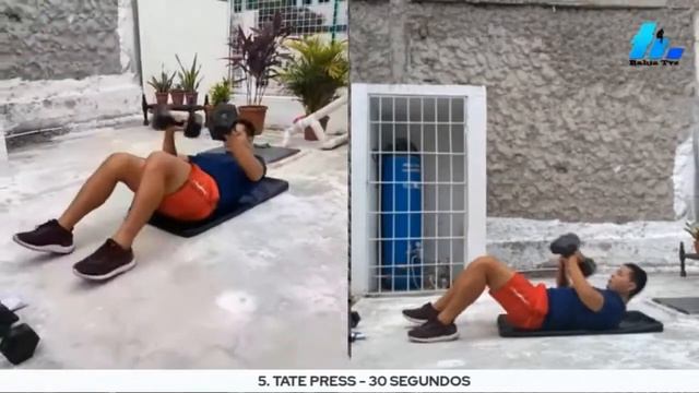 RETO PECHO Y TRICEPS ? RUTINA De EJERCICIOS Con MANCUERNAS