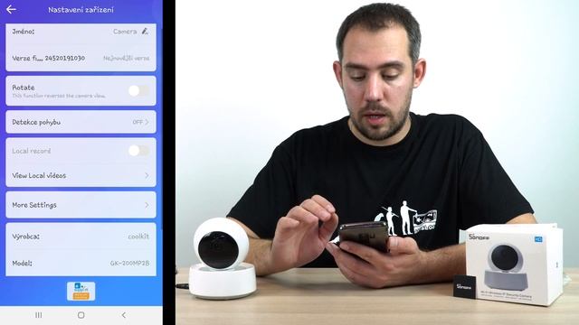 Sonoff GK-200MP2-B - 360° Otočná Wifi Kamera Fullhd 1080p