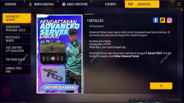 SERVIDOR AVANZADO COMO ENTRAR SERVIDOR AVANZADO FREE FIRE REGISTRO DESCARGA Obtene Codigo activacio смотреть онлайн