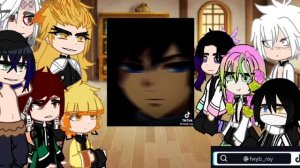 demon slayers react to tomioka giyuu/part 1/gacha/kny/hashiras and kamado squad