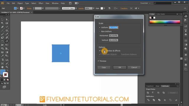 Adobe Illustrator Rotate, Scale, Shear, and Reflect Tool Basics смотреть онлайн