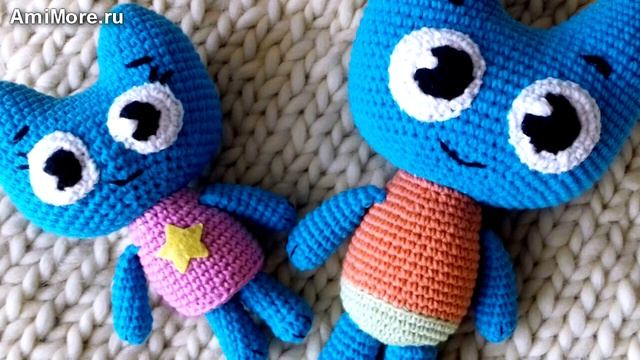 Амигуруми: схема Котя и Катя. Игрушки вязаные крючком - Free crochet patterns. смотреть онлайн