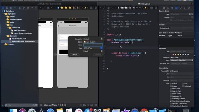 iOS Swift 5 Sqlite Database Crud With FMDB | Part 1/3 смотреть онлайн