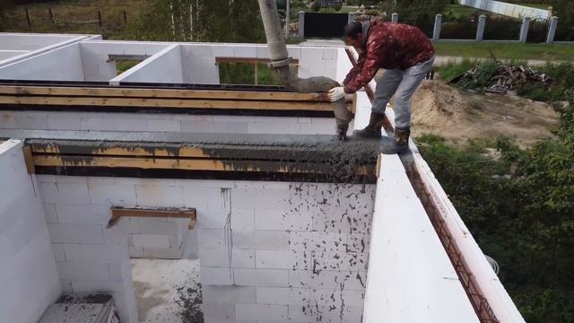 ЭТО ФИНАЛ! ЗАЛИВКА ПОЯСА! ХВАТИТ ЛИ БЕТОНА?... смотреть онлайн