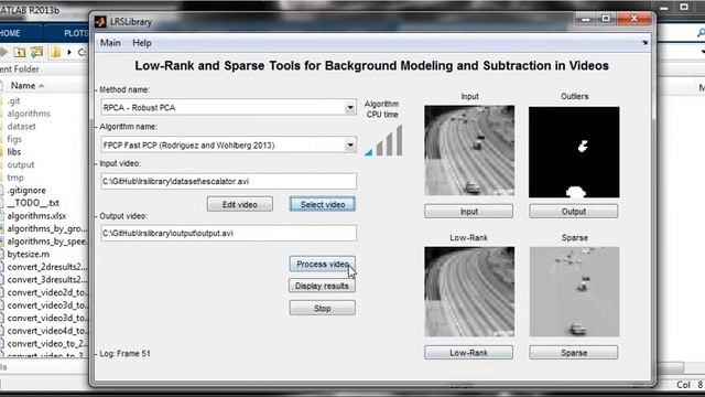 LRSLibrary: Low-Rank and Sparse Tools for Background Modeling and Subtraction in Videos смотреть онлайн