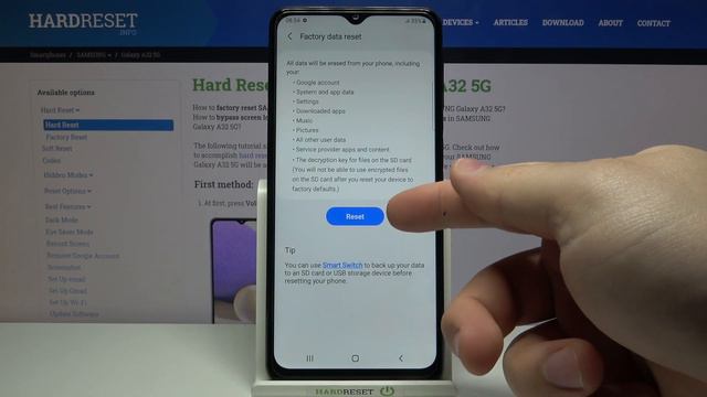 SAMSUNG Galaxy A32 Erase All Content & Restore Setting Defaults смотреть онлайн
