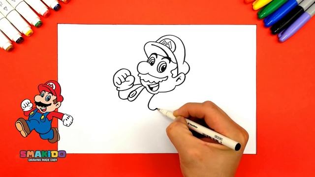 How to Draw Super Mario For Kids and Beginners | Easy Super Mario Drawing Step by Step смотреть онлайн