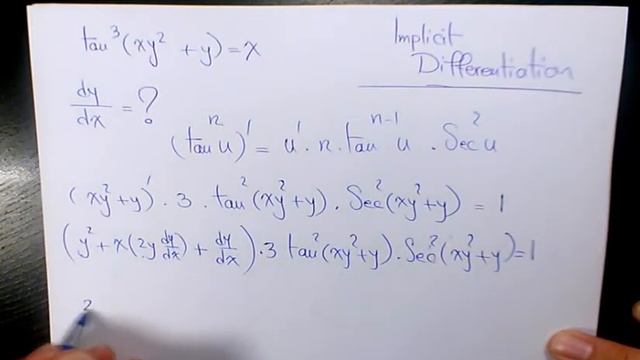 What is the Derivative of tan^3(xy^2+y)=x, Implicit Differentiation смотреть онлайн