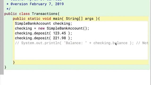 Creating Java Classes - BankAccount Example смотреть онлайн