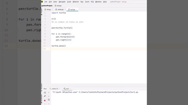 Draw star ⭐️ using simple python code #python #coding #programming #star #learning смотреть онлайн