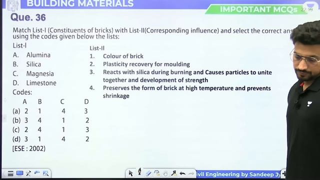 All Important MCQs of Building Materials | GATE | SSC JE | State AE-JE | Sandeep Jyani смотреть онлайн