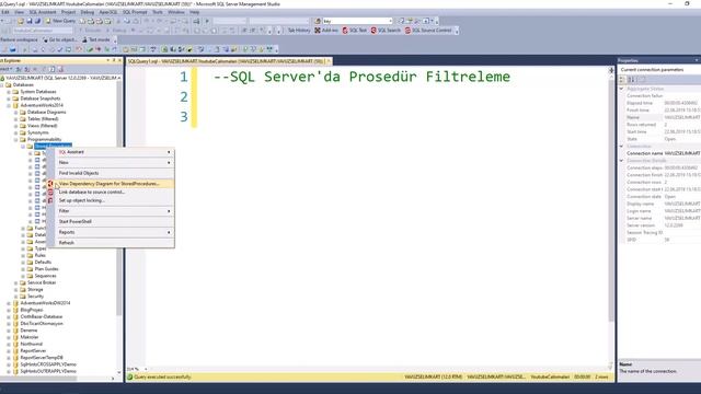 SQL Server'da Prosedür Filtreleme смотреть онлайн