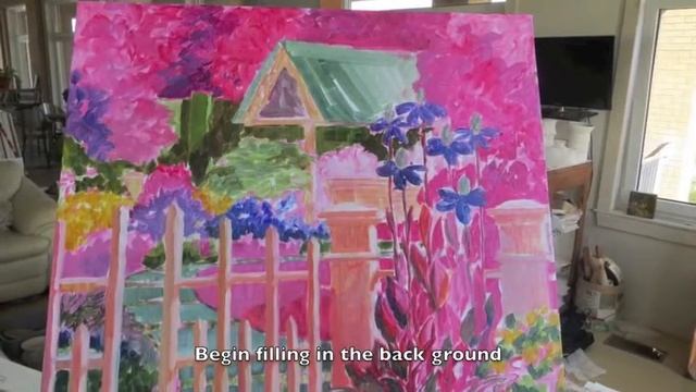 Palace Gate with Rudbeckia Maxima Oil Painting Demonstration by Jan Francoeur смотреть онлайн