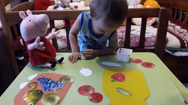 Делаем с Тимуркой Аппликацию Заготовки на зиму Овощной и фруктовый компот Осенние поделки смотреть онлайн