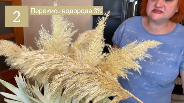 Как осветлить тростник.Обесцвечивание сухоцветов. Осветление пампасной травы. Отбеливание сухоцвета смотреть онлайн
