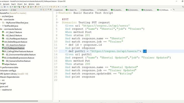 Chapter 6: Automating PUT Request in Karate смотреть онлайн
