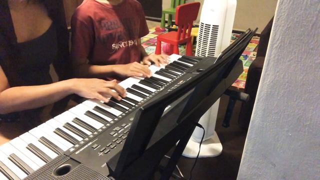 When I Look At You (Cover) - Mom & Son Keyboard Duet смотреть онлайн