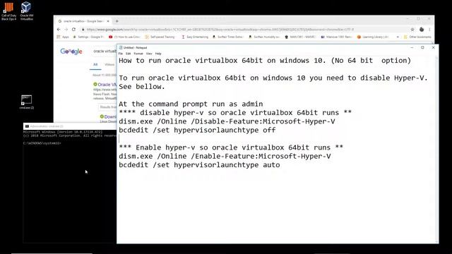 Oracle VM / virtualbox 64bit - No 64bit option - Via the command prompt. смотреть онлайн