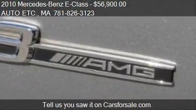 2010 Mercedes-Benz E-Class E63 AMG - for sale in HANOVER, MA смотреть онлайн