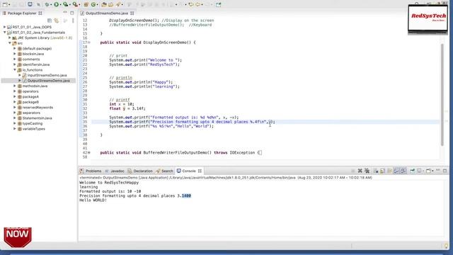 # 39 How to use System.out & BufferedWriter class in Java?|System.out BufferedWriter|Java|RedSysTec смотреть онлайн