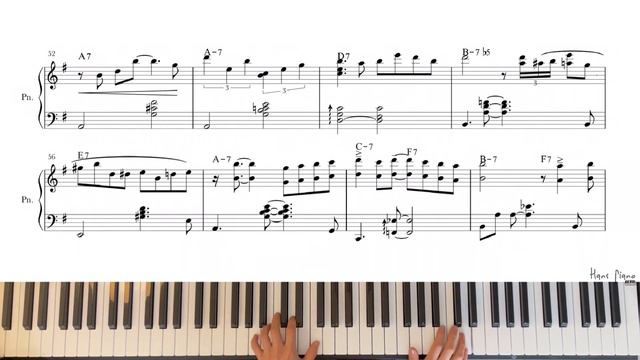 The Shadow Of Your Smile /Jazz Solo Piano/download for free transcription/ arr.@hanspiano2020 /무료악 смотреть онлайн