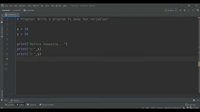 How To Swap Two Variables | Solutions For Python 100 Exercises | Program4 | CodingFacts смотреть онлайн