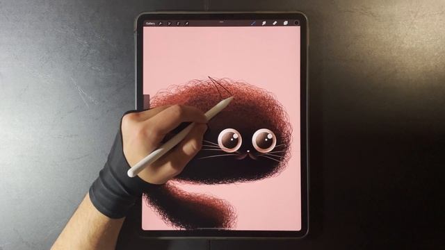 Drawing Cats in Procreate Using my Hair Brushes смотреть онлайн