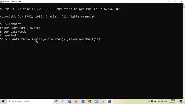 Table Creation In Sql смотреть онлайн