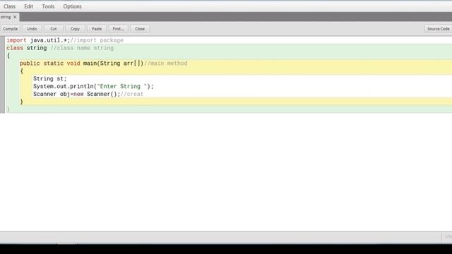 User input String in a java programm смотреть онлайн