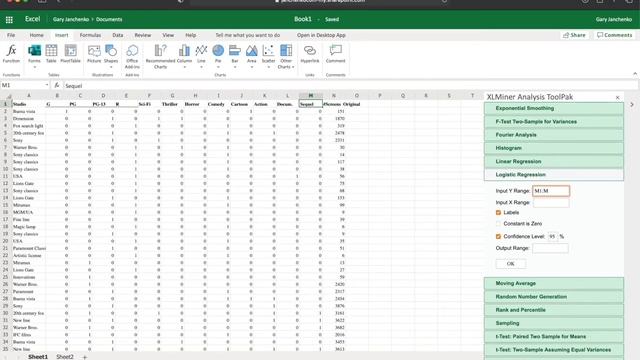 Logistic Regressions in Excel смотреть онлайн