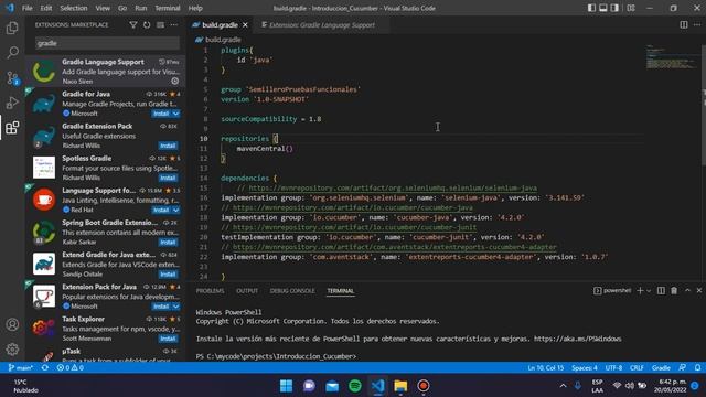 Curso de VSCode | (Extensiones) Como Configurar Gradle (Para Reconocer Sintaxis y Tasks) en VSCode смотреть онлайн