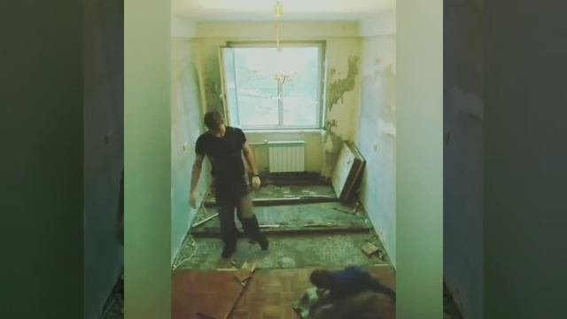 Ремонт комнаты 11кв/м. Демонтаж древнего паркета. смотреть онлайн
