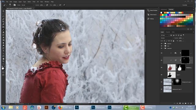 Winter charm .Lesson composing toning and soft technique of processing photos in Photoshop смотреть онлайн