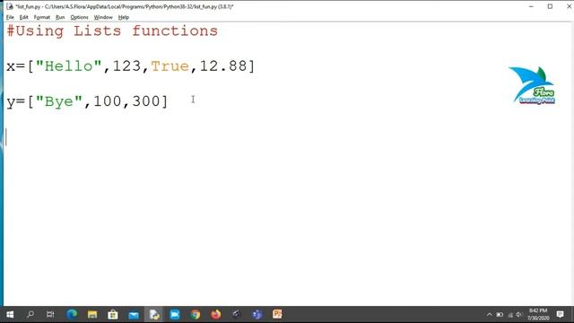 Unit 2 II Chapter 9 II Working with Lists in Python II List Functions II Part 3 смотреть онлайн