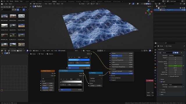 How to make an Ocean Scene in Blender in 5 minutes смотреть онлайн