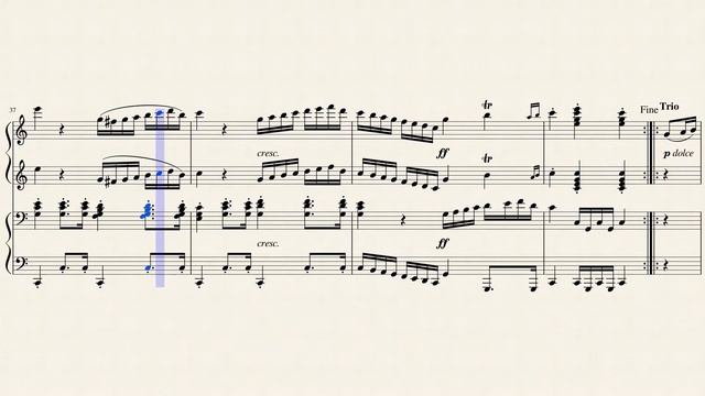 Beethoven – March For Piano Four-Hands, Op. 45 No. 1