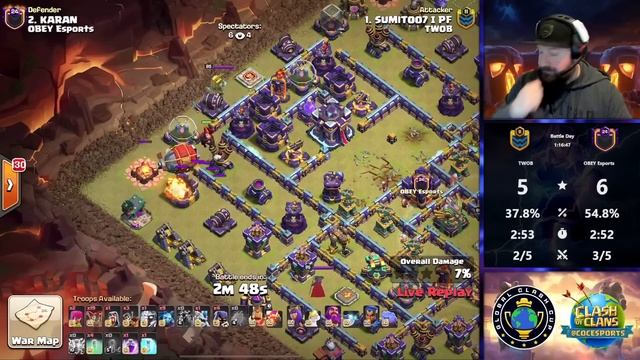 SUMIT007 Super Wizard? No more Super Archers? TWOB attack strategy | Clash of Clans Esports смотреть онлайн