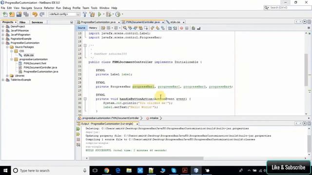 JavaFX ProgressBar Styling with css | JavaFX Tutorial for Beginners смотреть онлайн