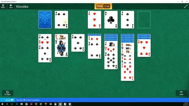 Klondike - Medium I - level 6 - Star Club - Microsoft Solitaire Collection смотреть онлайн